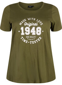 Bomulds t-shirt med front tryk