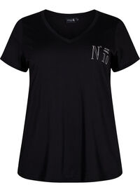 Bomulds trænings t-shirt med tryk