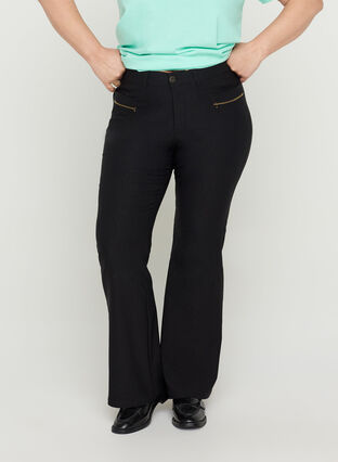 Bukser med bootcut, Black, Model image number 2