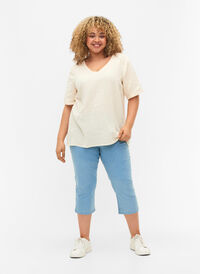Knickers i bomuldsmix, Light blue denim, Model