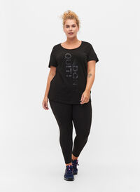 Træningstights med prikket meshdetalje, Black w. Mesh Dots, Model