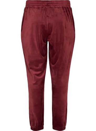 Løse bukser i velour, Cabernet, Packshot image number 1