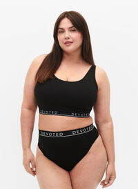 Seamless g-streng med regulær talje, Black, Model