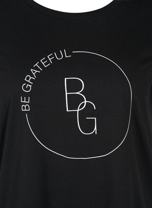 Kortærmet t-shirt med tryk, Black BG, Packshot image number 2