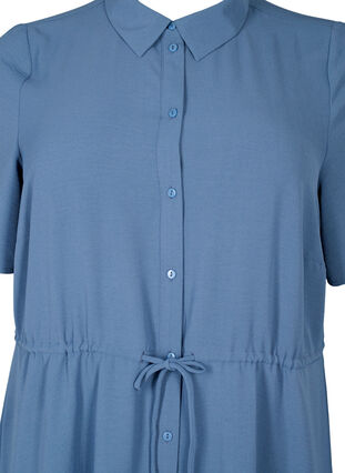 Skjortekjole med korte ærmer, Vintage Indigo, Packshot image number 2