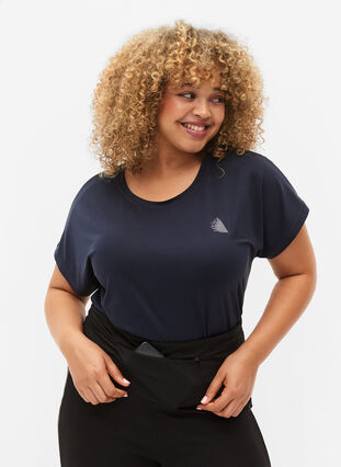 Løbebælte med lynlåslommer, Black, Model image number 0