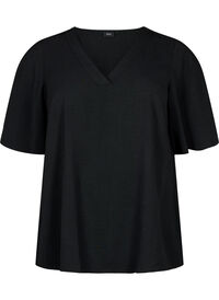 Kortærmet bluse med a-shape