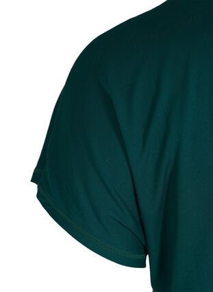 Ensfarvet trænings t-shirt, Deep Teal, Packshot image number 3