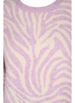 Strikket bluse med mønster, Lavender  Mel Comb., Packshot image number 2