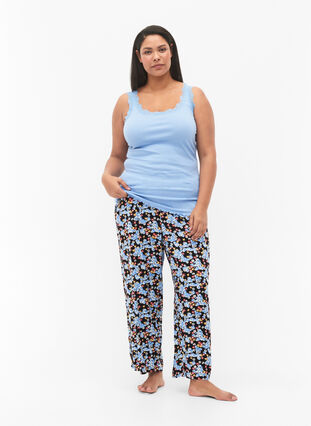 Top med blondekant, Blue, Model image number 2