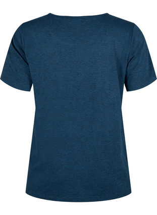Meleret trænings t-shirt med rund hals, Night Sky Mel., Packshot image number 1