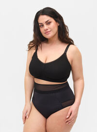 Trusse med mesh og ekstra høj talje, Black, Model