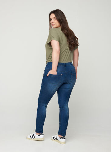 Ekstra slim fit Sanna jeans, Blue denim, Model image number 0