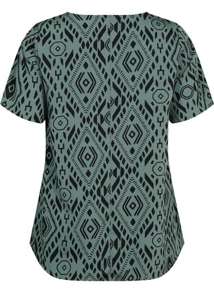 FLASH - Bluse med korte ærmer og print, Balsam Graphic, Packshot image number 1