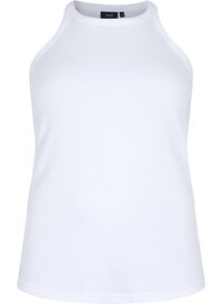 Ribbet tanktop i bomuld