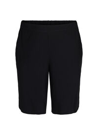 Viskose bermuda shorts med lommer