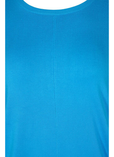 Strikket tunika i viskoseblanding, Malibu Blue, Packshot image number 2