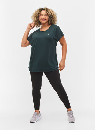 Ensfarvet trænings t-shirt, Scarab, Model image number 2
