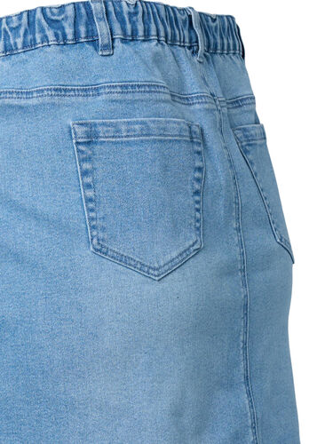 Denim nederdel med a-form, Light blue denim, Packshot image number 2