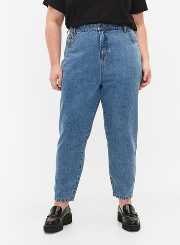 Mille jeans med høj talje - Blå - Str. 42-60 - PlusLet