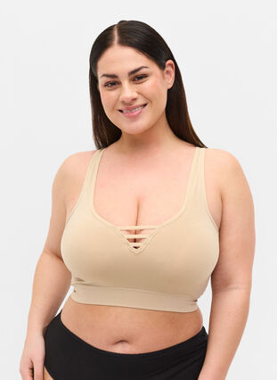 Let vatteret bh med string detaljer, Nude, Model image number 0