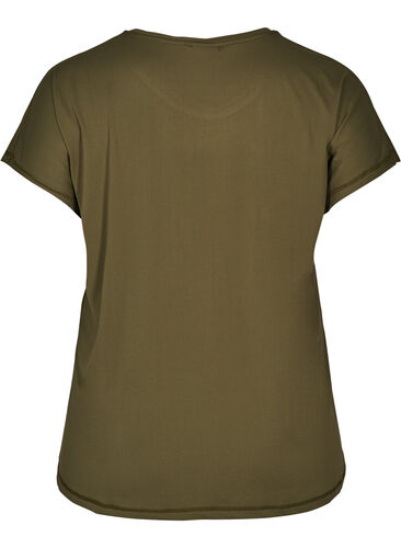 Ensfarvet trænings t-shirt, Ivy Green, Packshot image number 1