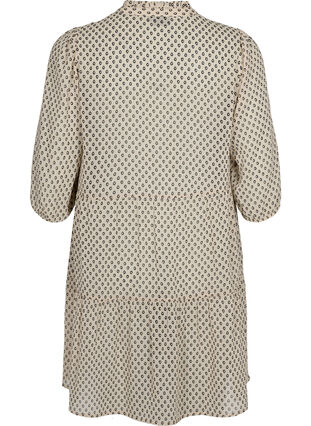 FLASH - Prikket tunika med 3/4 ærmer, Off White Dot , Packshot image number 1