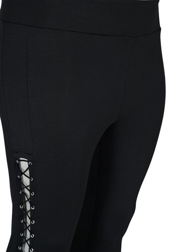 Leggings med snøre, Black, Packshot image number 2