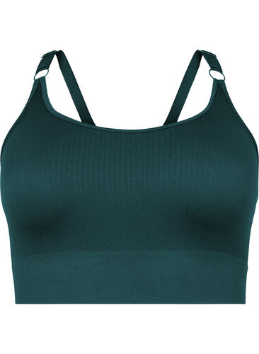 Seamless sports bh i ribkvalitet, Pine Grove, Packshot image number 0