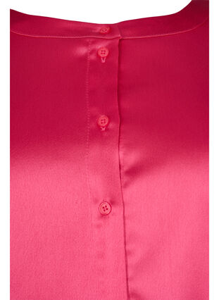 Lang shiny skjorte med slids, Pink Flambé, Packshot image number 2