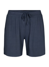 Løstsiddende viskose shorts med rib