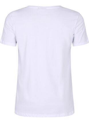 Bomulds trænings t-shirt med tryk, White w. inhale logo, Packshot image number 1