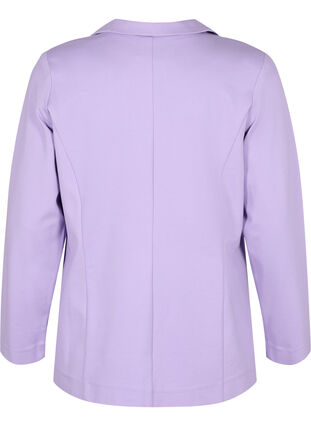 Enkel blazer med knaplukning, Purple Rose, Packshot image number 1