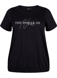 Kortærmet bomulds t-shirt med elastikkant