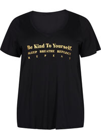 Bomulds nat t-shirt med tryk 