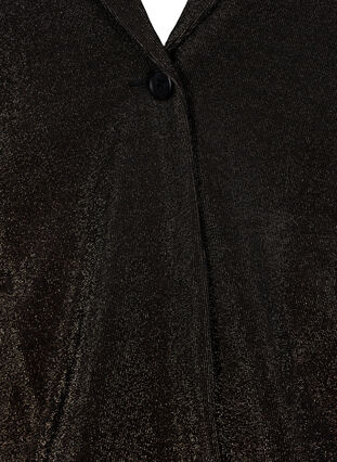 Blazer med glitter og knaplukning, Black w. Lurex, Packshot image number 2
