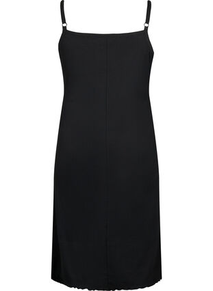 Graviditets kjole i rib, Black, Packshot image number 1