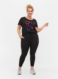 7/8 tights med lommer og justerbar snøre, Black, Model