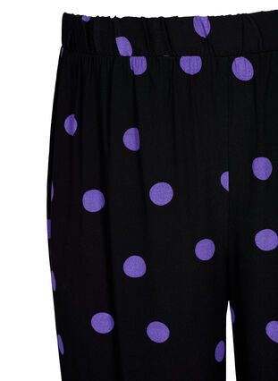 Viskosebukser med prikker, Black w. Purple Dot, Packshot image number 2