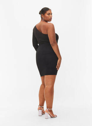 Tætsiddende nederdel med snøre, Black, Model image number 1