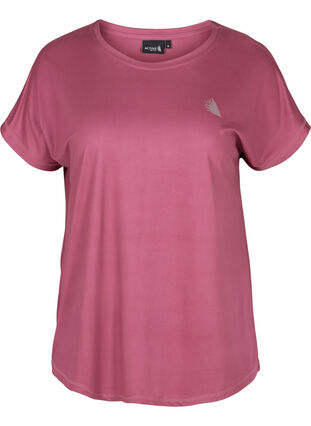 Ensfarvet trænings t-shirt, Violet Quartz, Packshot image number 0