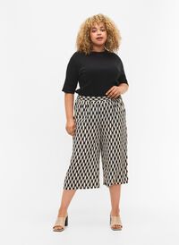Culottebukser med print, Oval AOP, Model