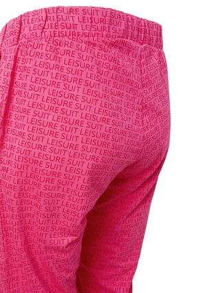 Sweatpants med print og lommer, Hot Pink AOP, Packshot image number 3