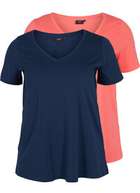 2-pak basis t-shirt i bomuld