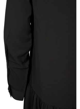 Midikjole med lange ærmer, Black, Packshot image number 3