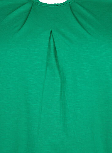Bomuldsbluse med 3/4 ærmer, Jolly Green, Packshot image number 2