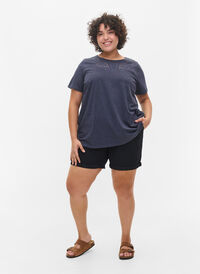 Bomulds shorts med lommer, Black, Model