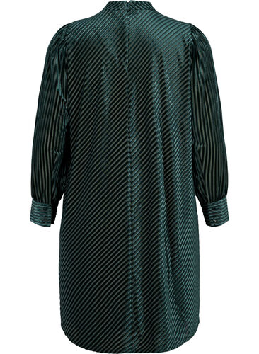 Strukturmønstret kjole i velour, Scarab, Packshot image number 1