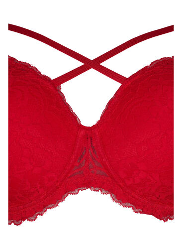 Formstøbt bh med blonder og string, Red Ass., Packshot image number 2