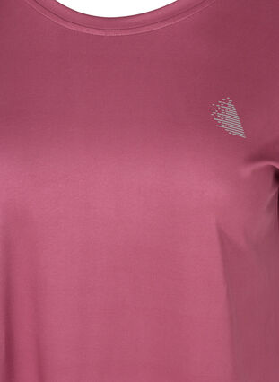 Ensfarvet trænings t-shirt, Violet Quartz, Packshot image number 2
